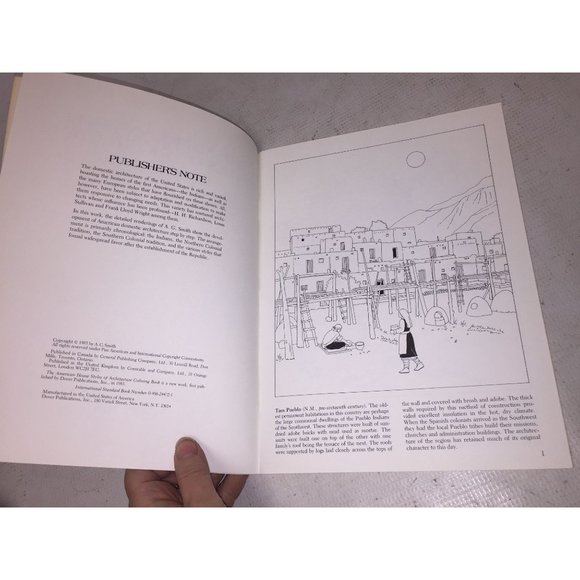 The American House Styles of Architecture Coloring Book A.G. Smith - Picture 4 of 9